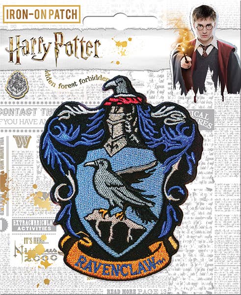 Harry Potter Ravenclaw Iron-On Patch - Officially Licensed Blue & Black Crest - View #4